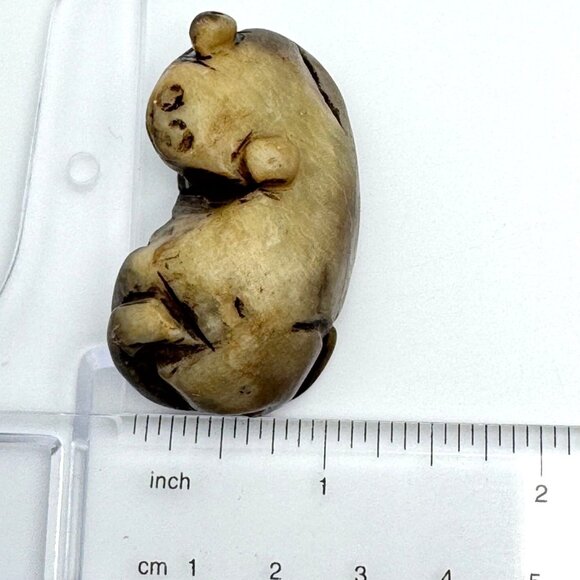 Jade Carved Mythical Figurine Rustic Stone Antique 17 c ? - Picture 3 of 9